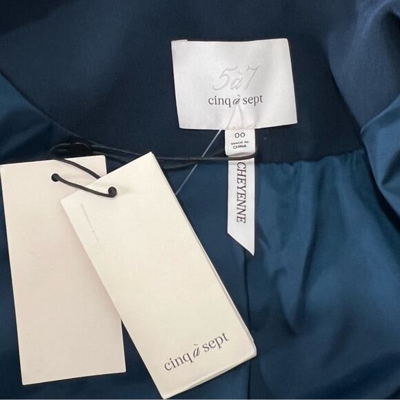 $695 Cinq á Sept Cheyenne Rhinestone Embellished Blazer - Picture 13 of 15